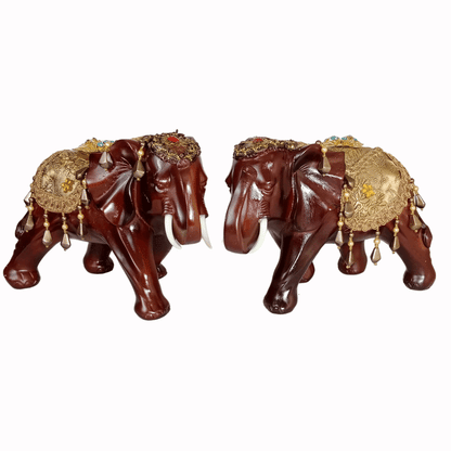 Elephant With Decoration Pair
