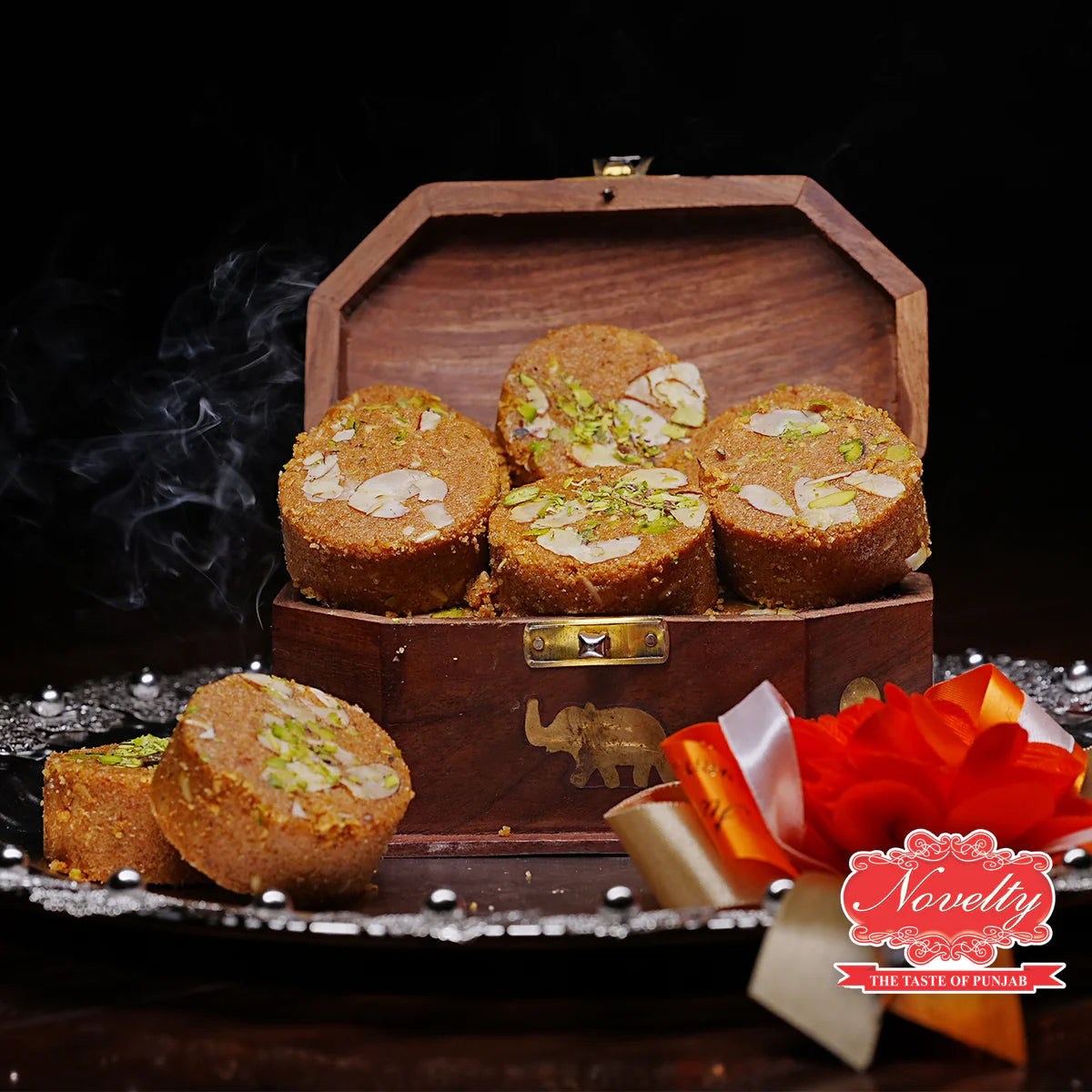 Novelty Sweets Dry Fruit Besan Pinni