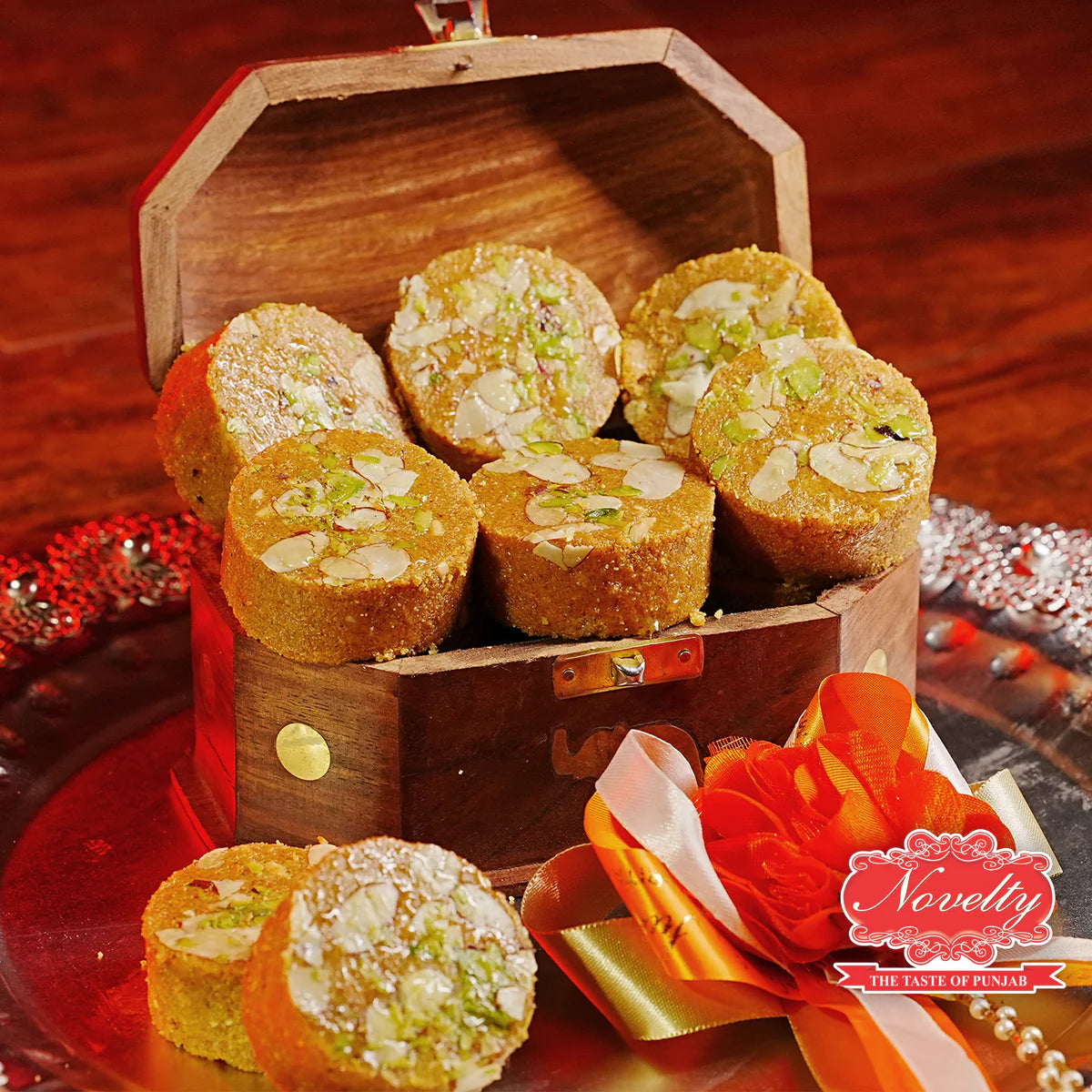 Novelty Sweets Dry Fruit Besan Pinni