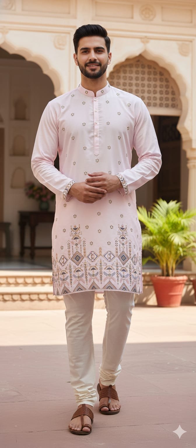 Ananya Exports' Embroidered Coach Fabric Kurta