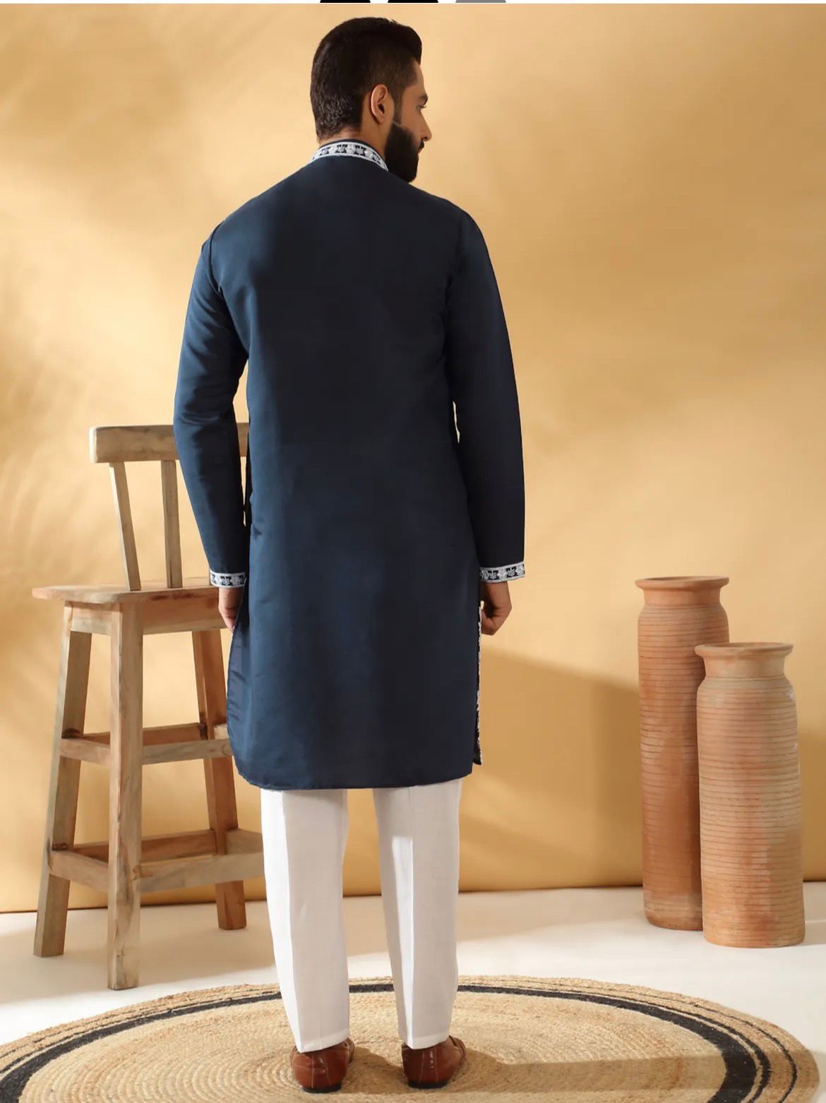 Ananya Exports' Embroidery Roman Fabric Kurta