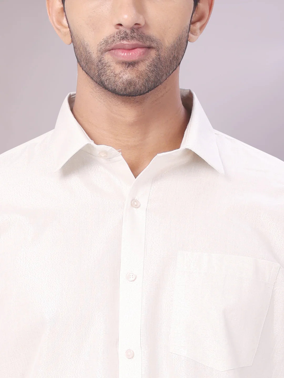 Minister White's Father & Son Tissue Shirt with Jari Dhoti Combo