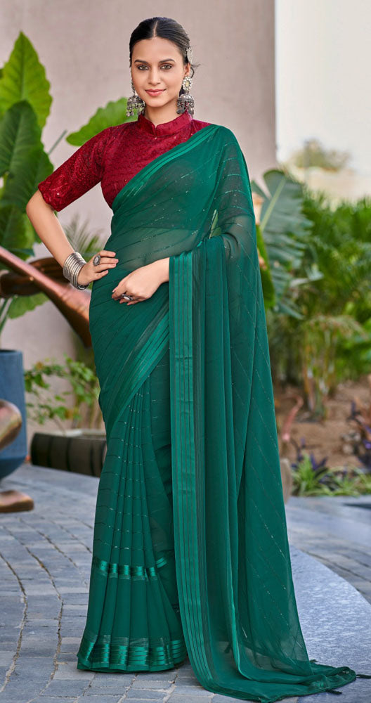Flamingo Georgette Saree  Collection