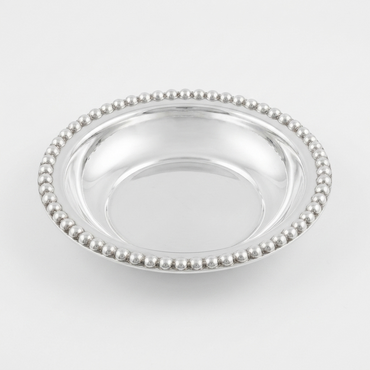 German Silver Bowl - Bead Design