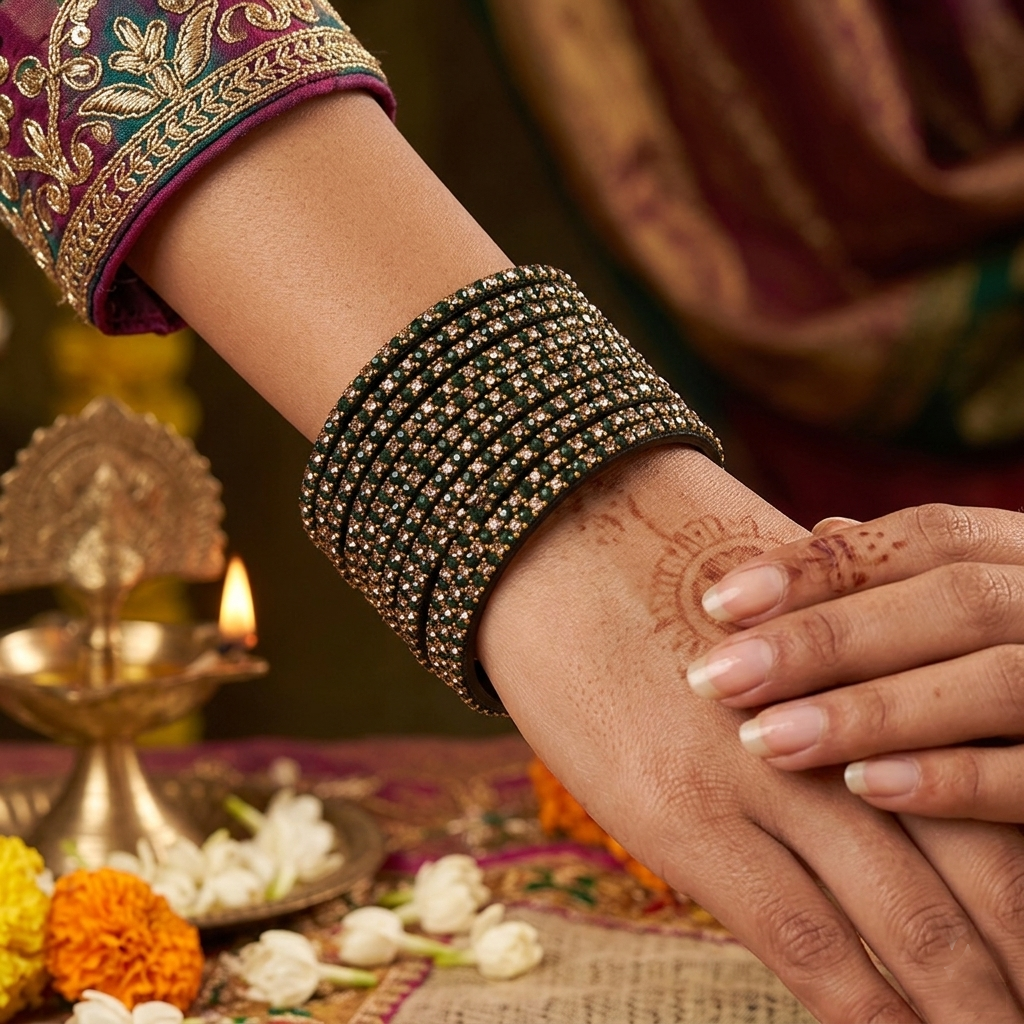 Glass Bangles - Black 3