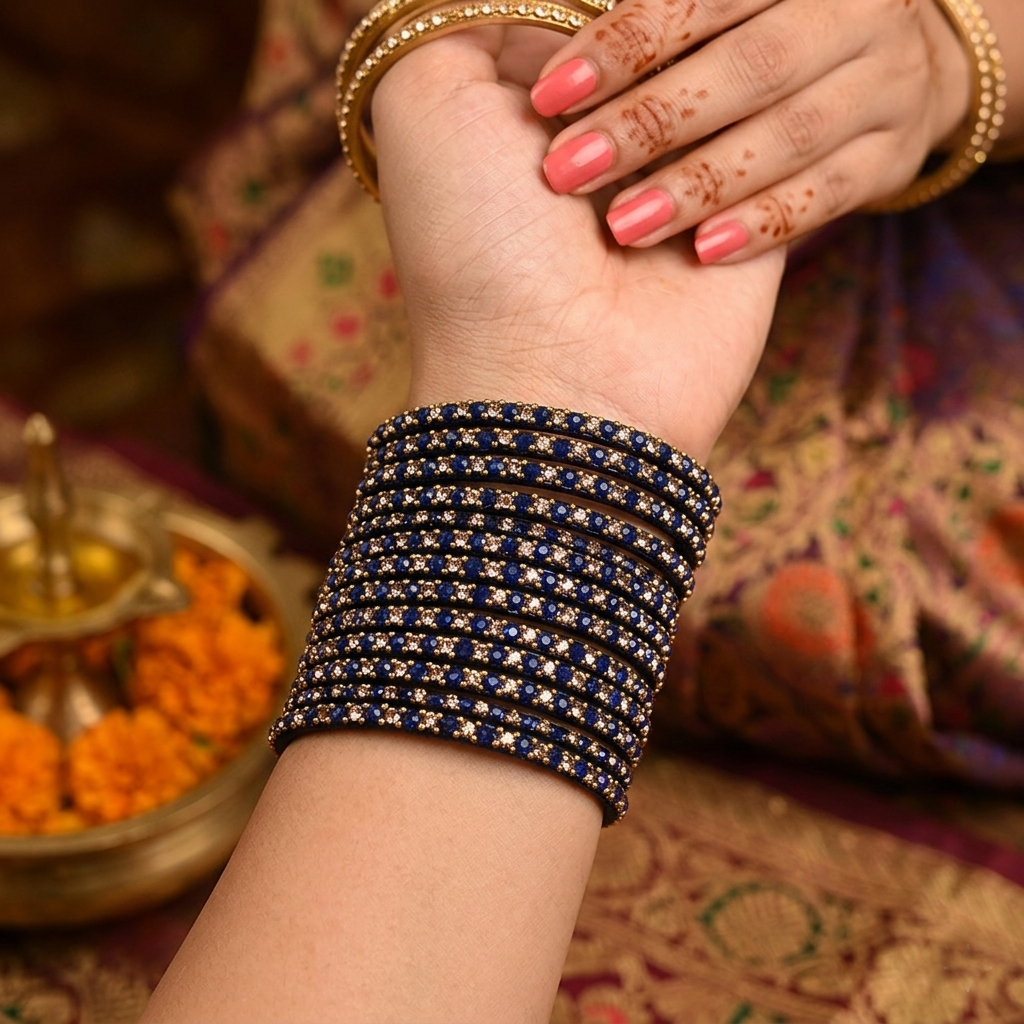 Glass Bangles - Black 4