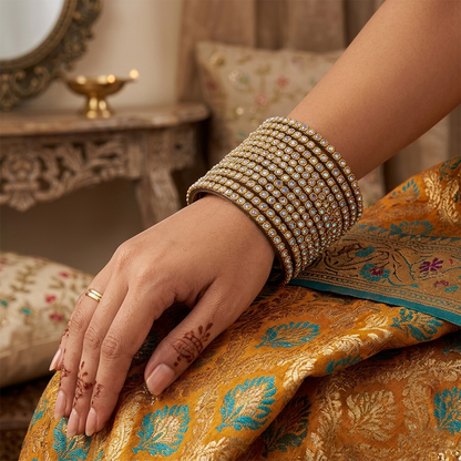 Glass Bangle - Gold 5