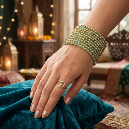 Glass Bangle - Green 5
