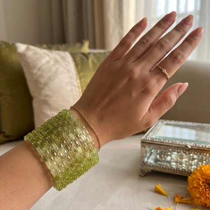Glass Bangle - Green 9