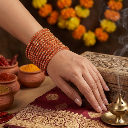 Glass Bangle - Orange 1