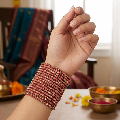 Glass Bangle - Pink 1