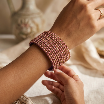 Glass Bangle - Pink 2