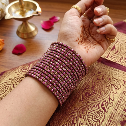 Glass Bangle - Pink 3