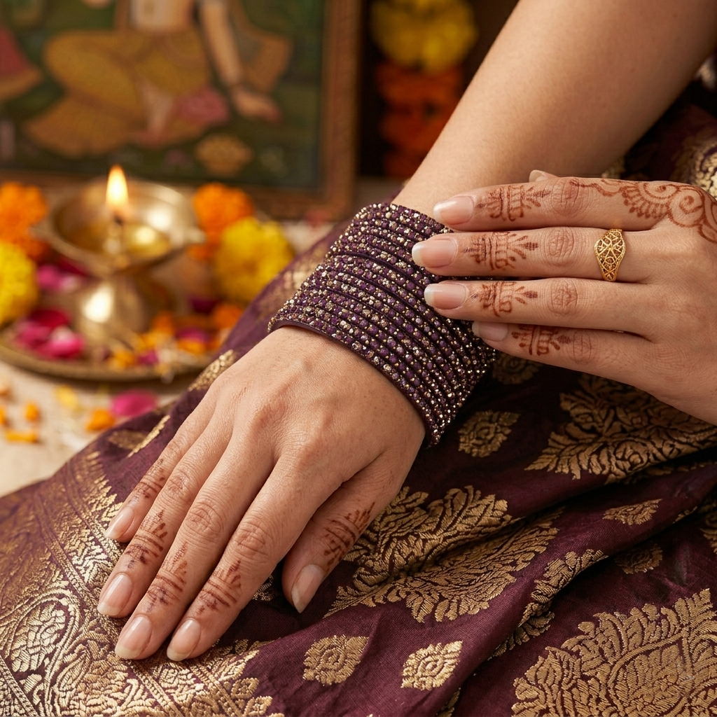 Glass Bangle - Purple 1
