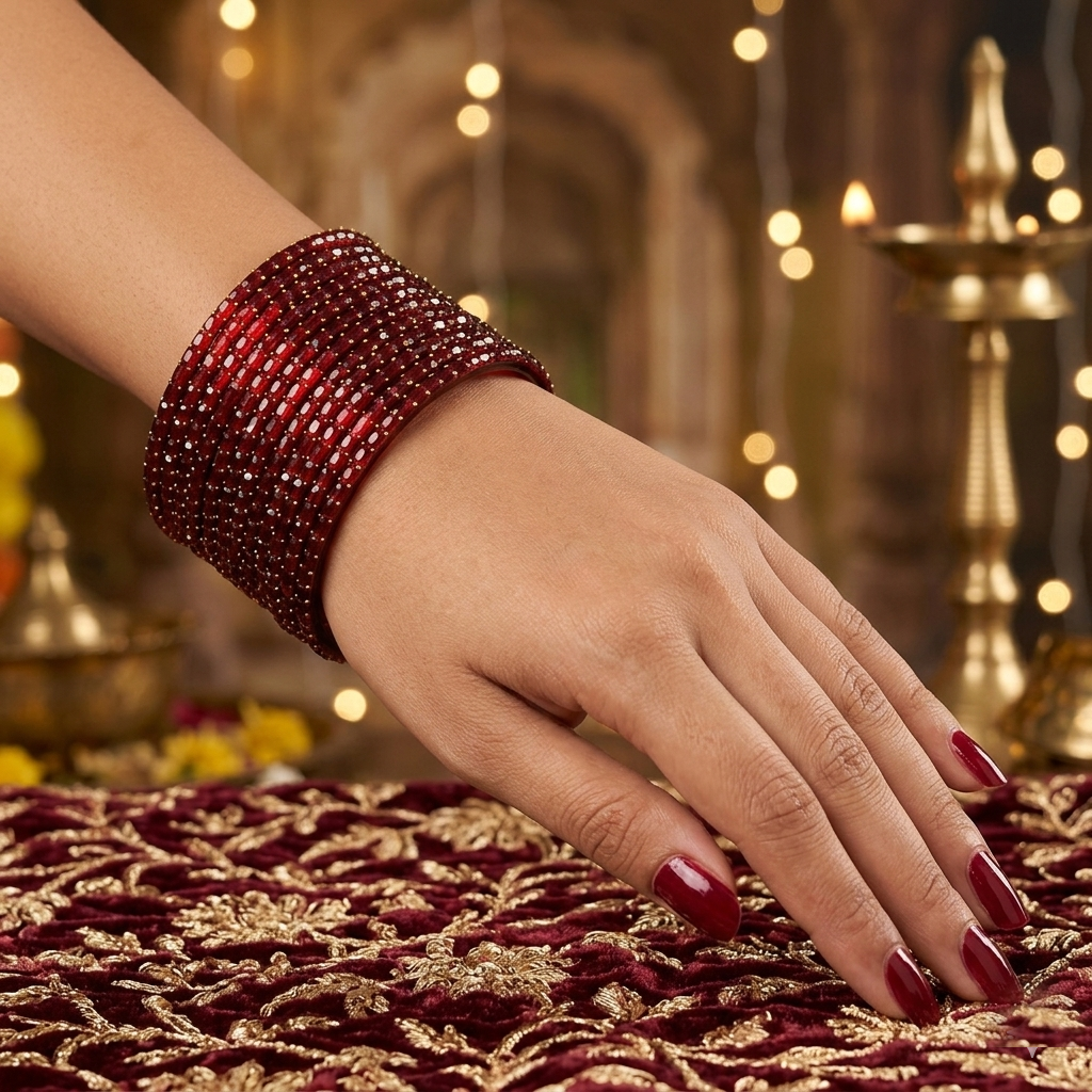 Glass Bangle - Red 10