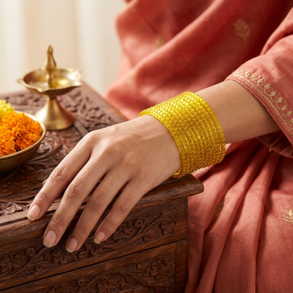 Glass Bangle - Yellow 4