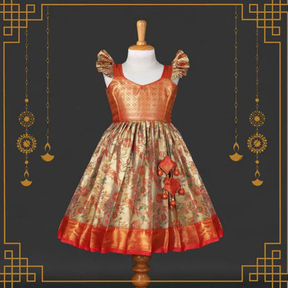 Varnatari's Gold & Red Frock