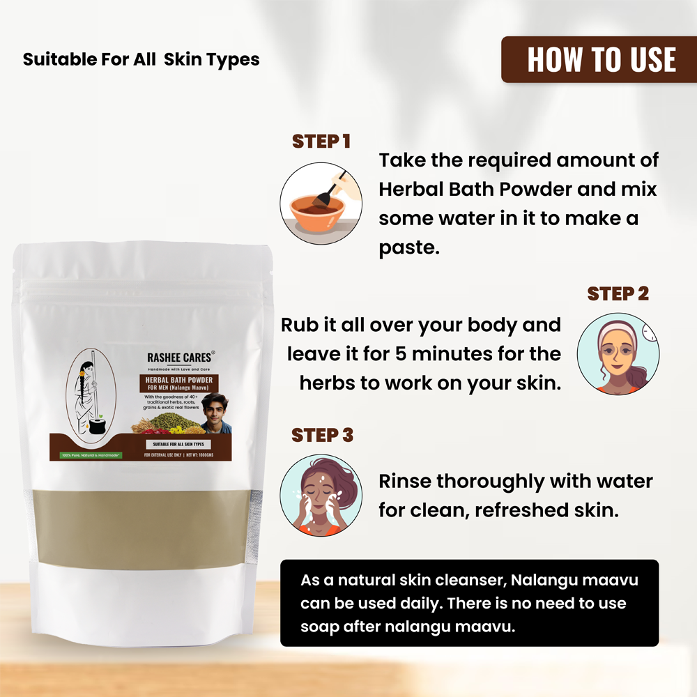 Rashee Cares Herbal Bath Powder For Men