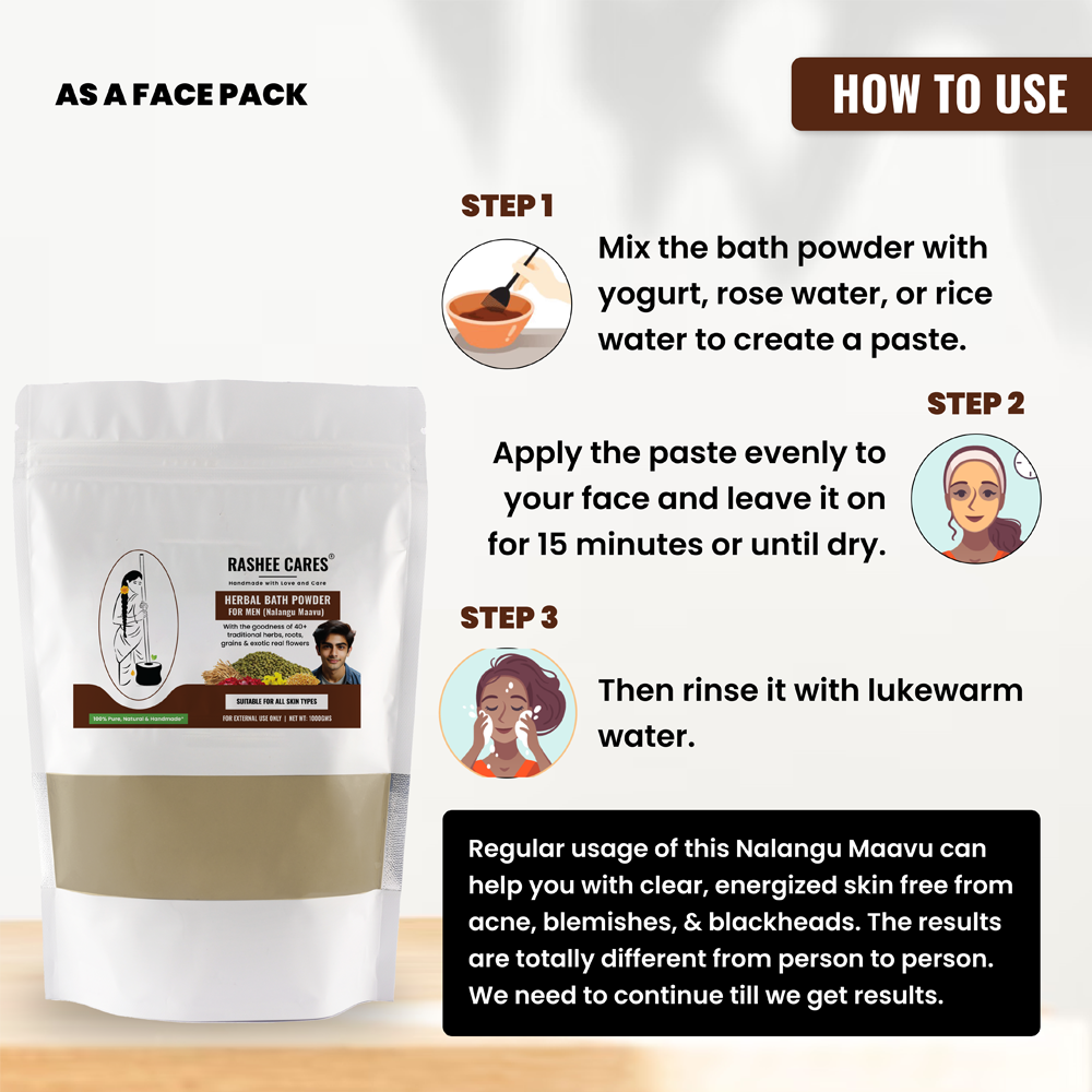 Rashee Cares Herbal Bath Powder For Men