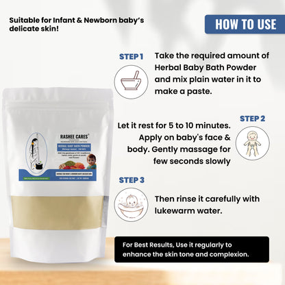 Rashee Cares Herbal Boy Baby Bath Powder
