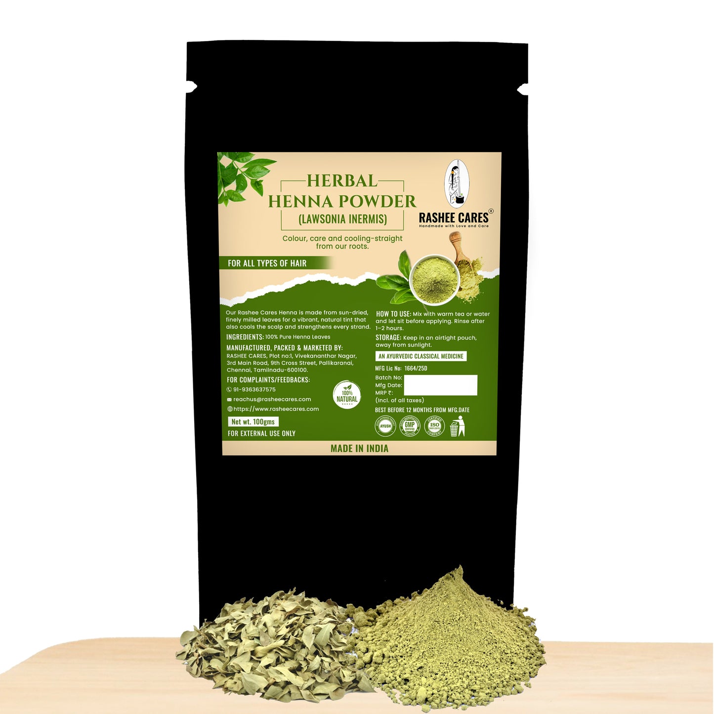 Rashee Cares Herbal Henna Powder
