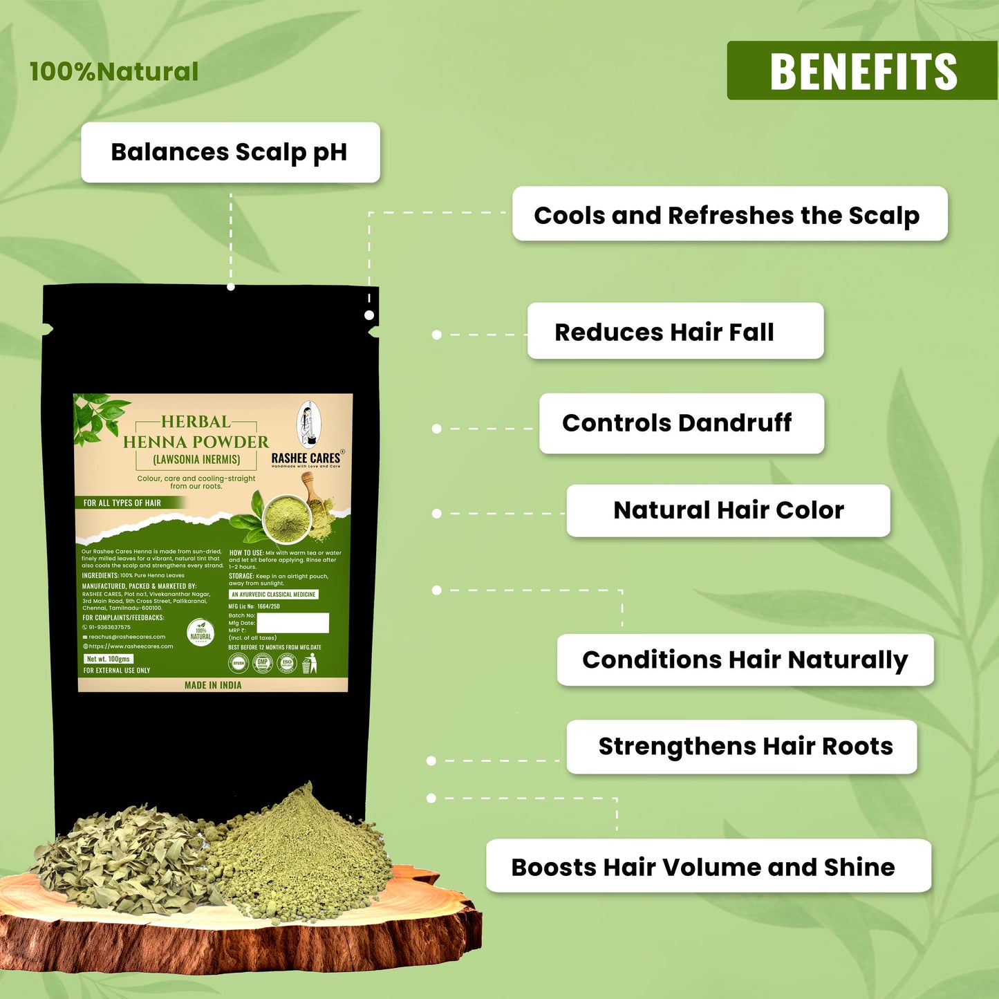Rashee Cares Herbal Henna Powder