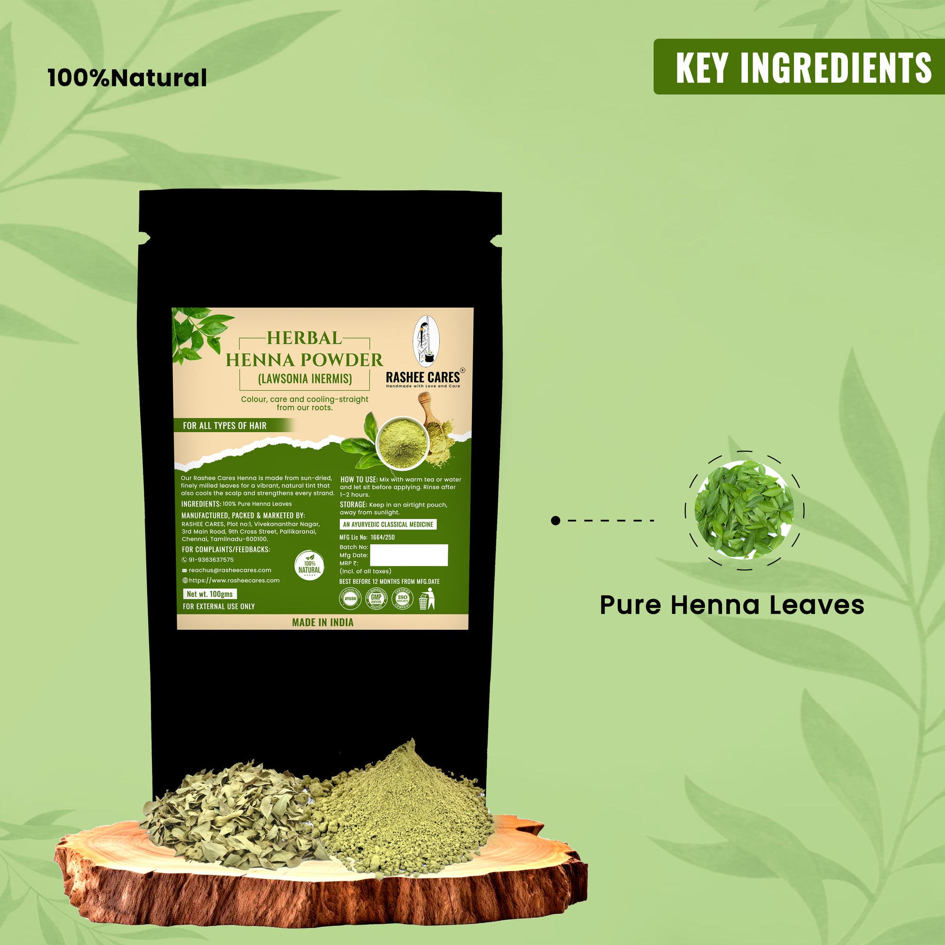 Rashee Cares Herbal Henna Powder