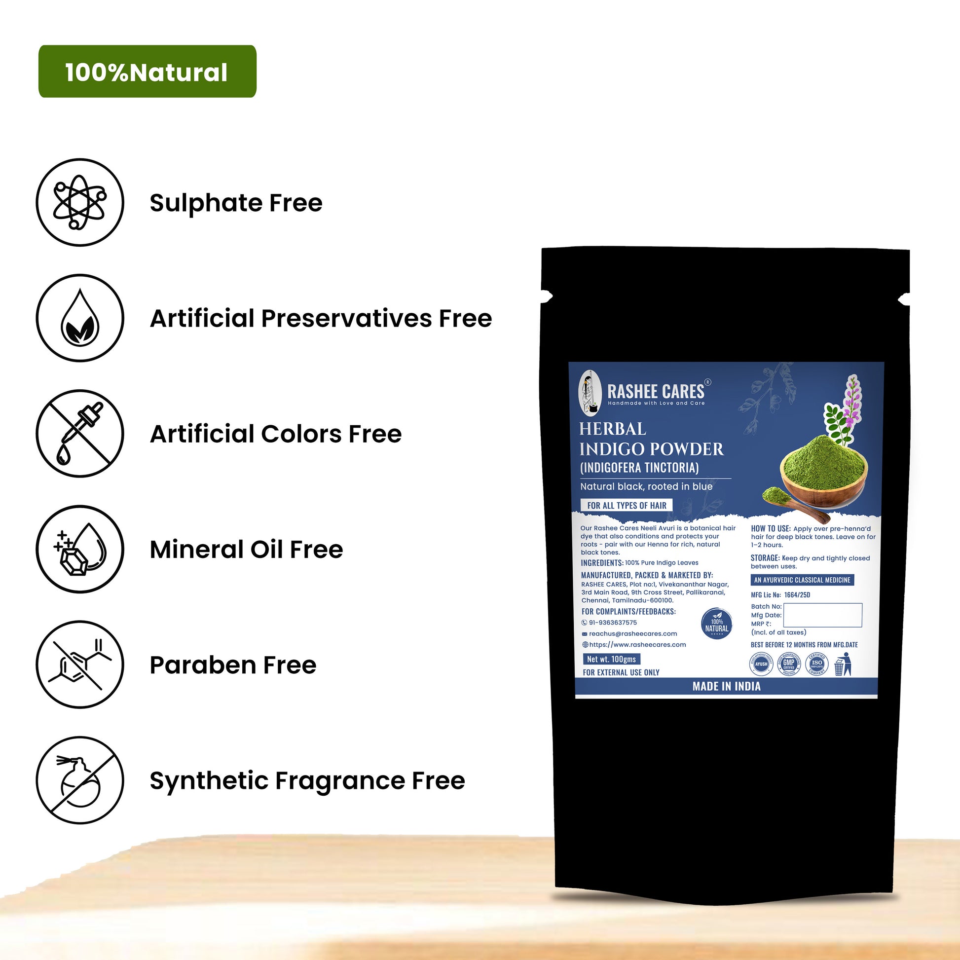 Rashee Cares Herbal Indigo Powder