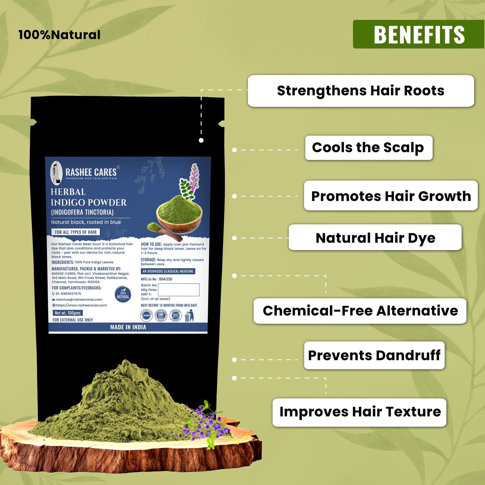 Rashee Cares Herbal Indigo Powder