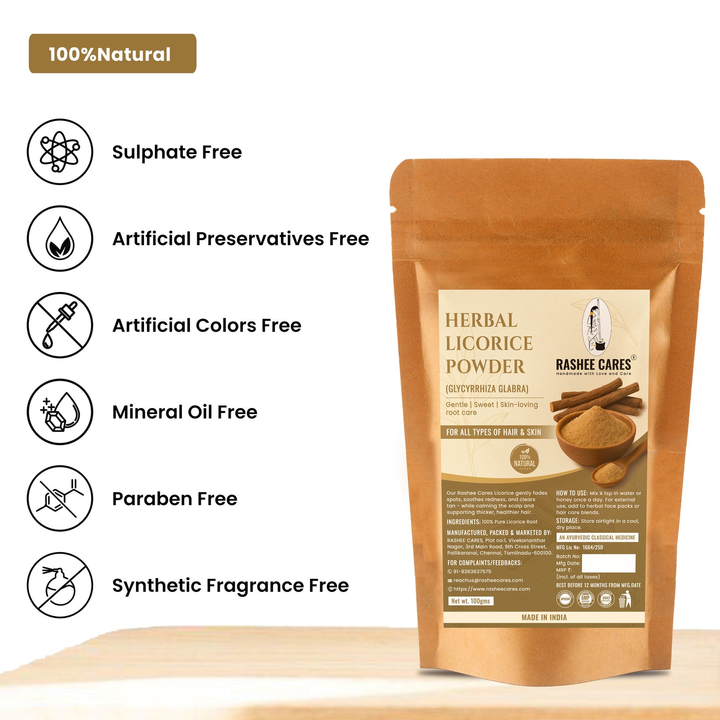Rashee Cares Herbal Licorice Powder