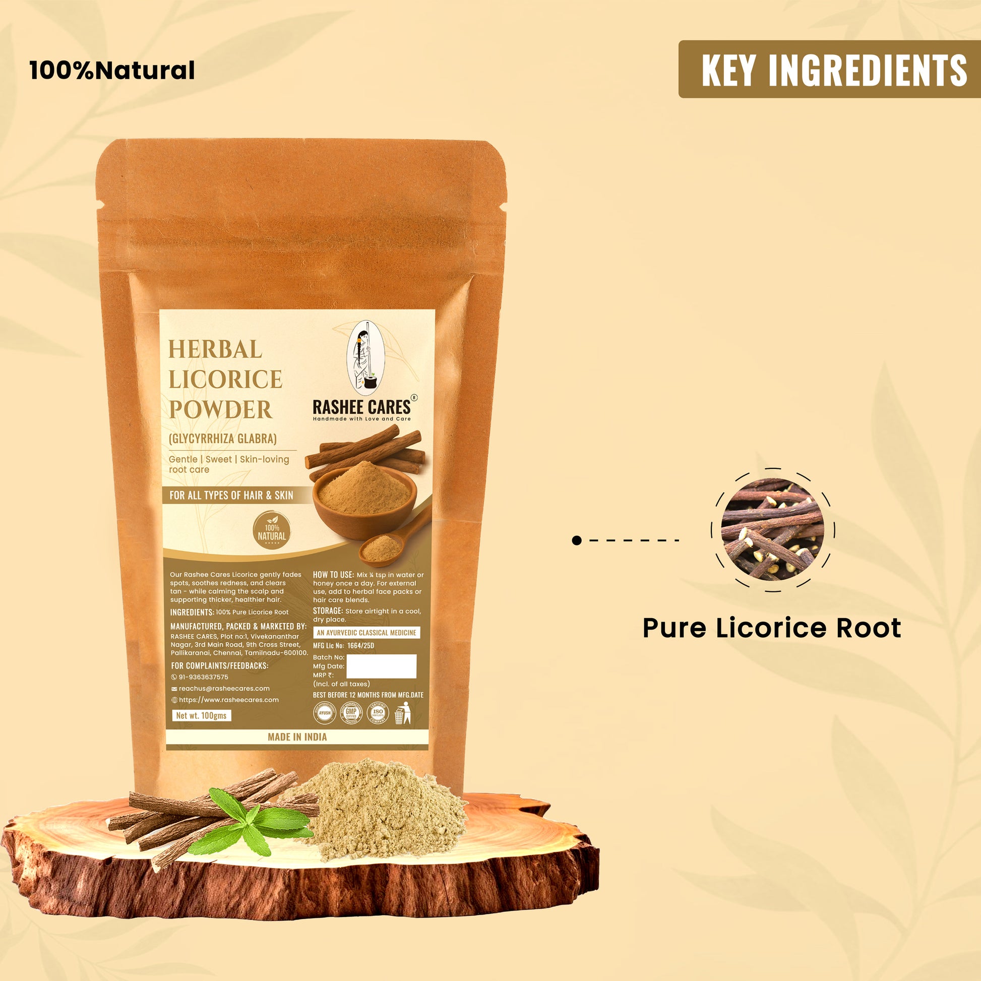 Rashee Cares Herbal Licorice Powder