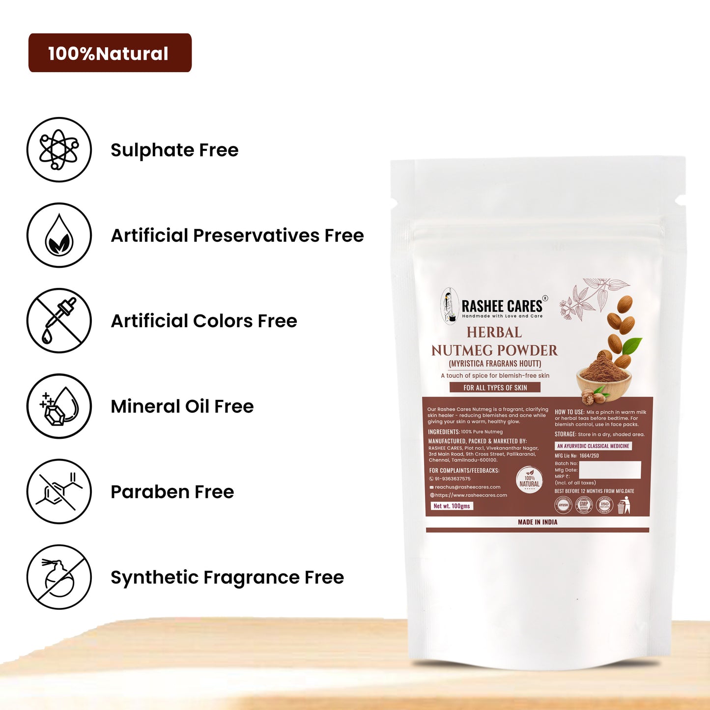 Rashee Cares Herbal Nutmeg Powder