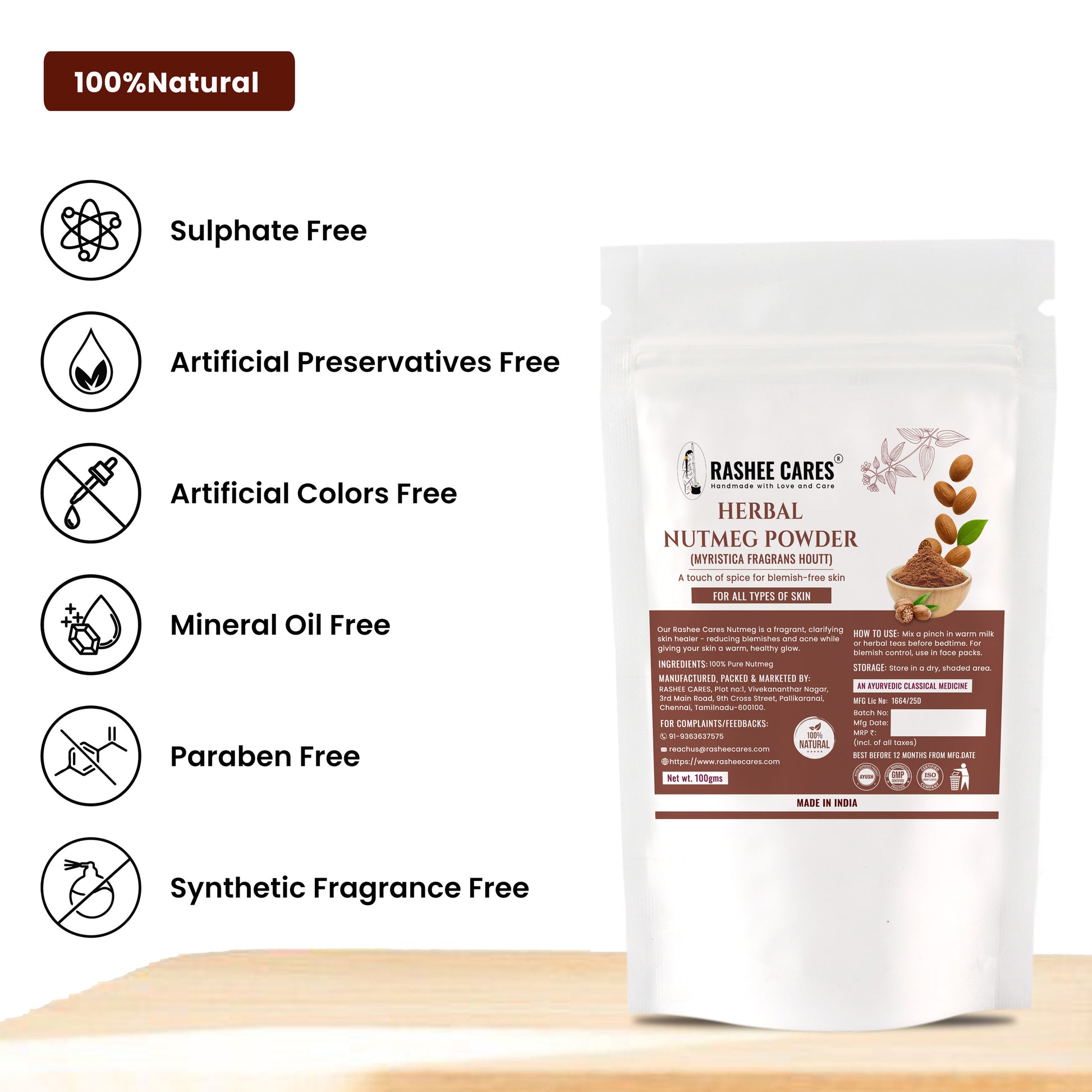 Rashee Cares Herbal Nutmeg Powder