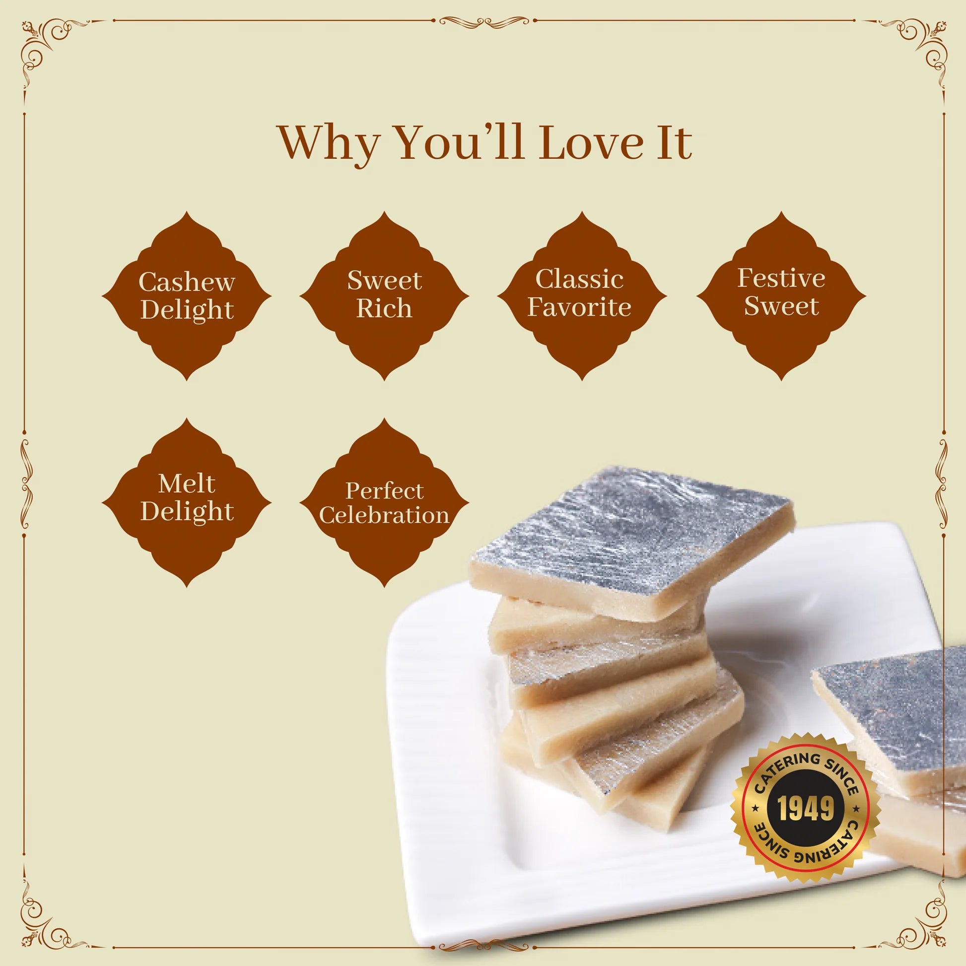 Shree Vaishnavi Sweets' Kaju Katli