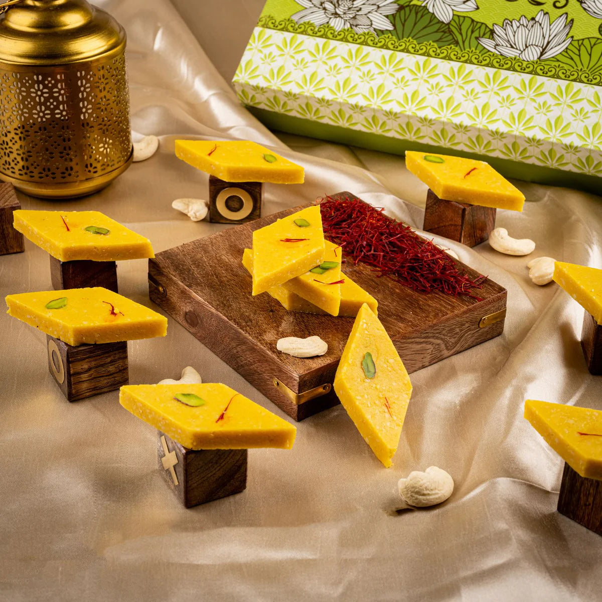 Gudmishri Kaju Kesar Katli