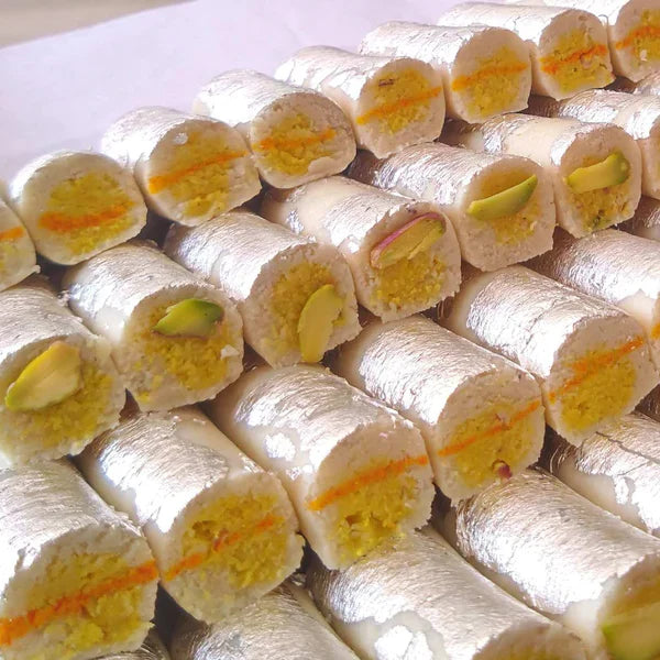 Novelty Sweets Kaju Kesar Roll