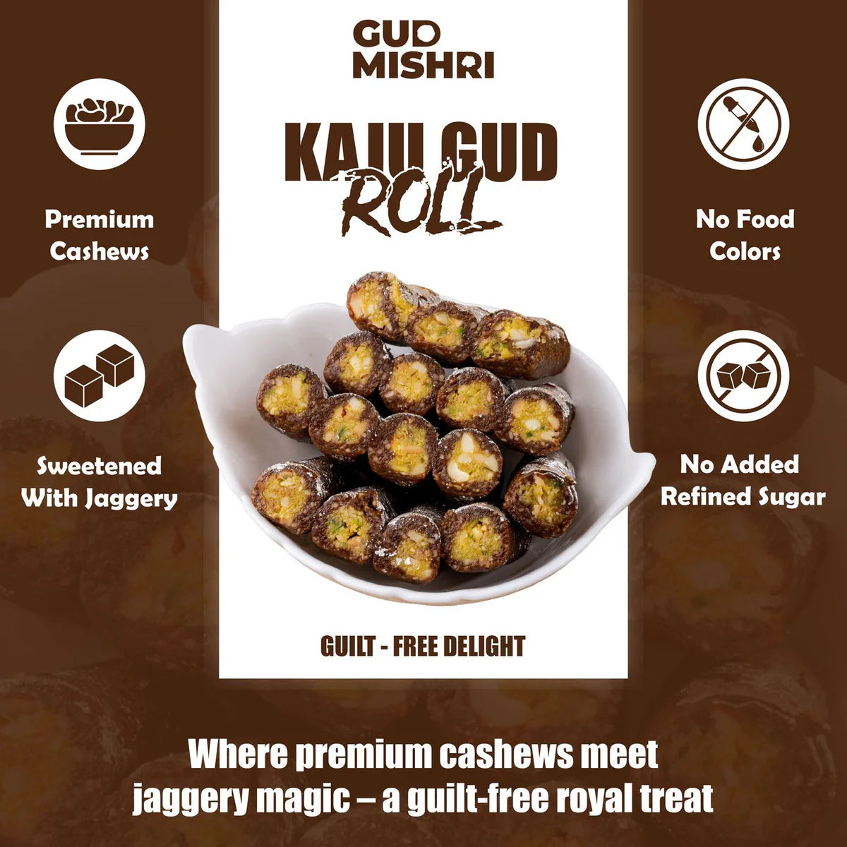 Gudmishri Kaju Roll Gud