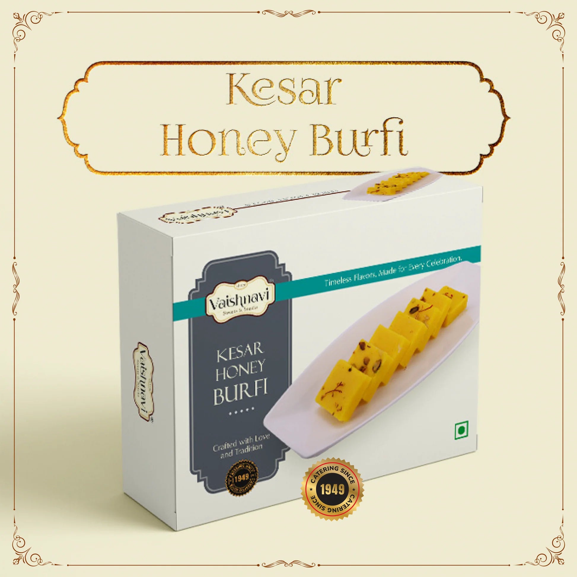 Shree Vaishnavi Sweets' Kesar Honey Burfi