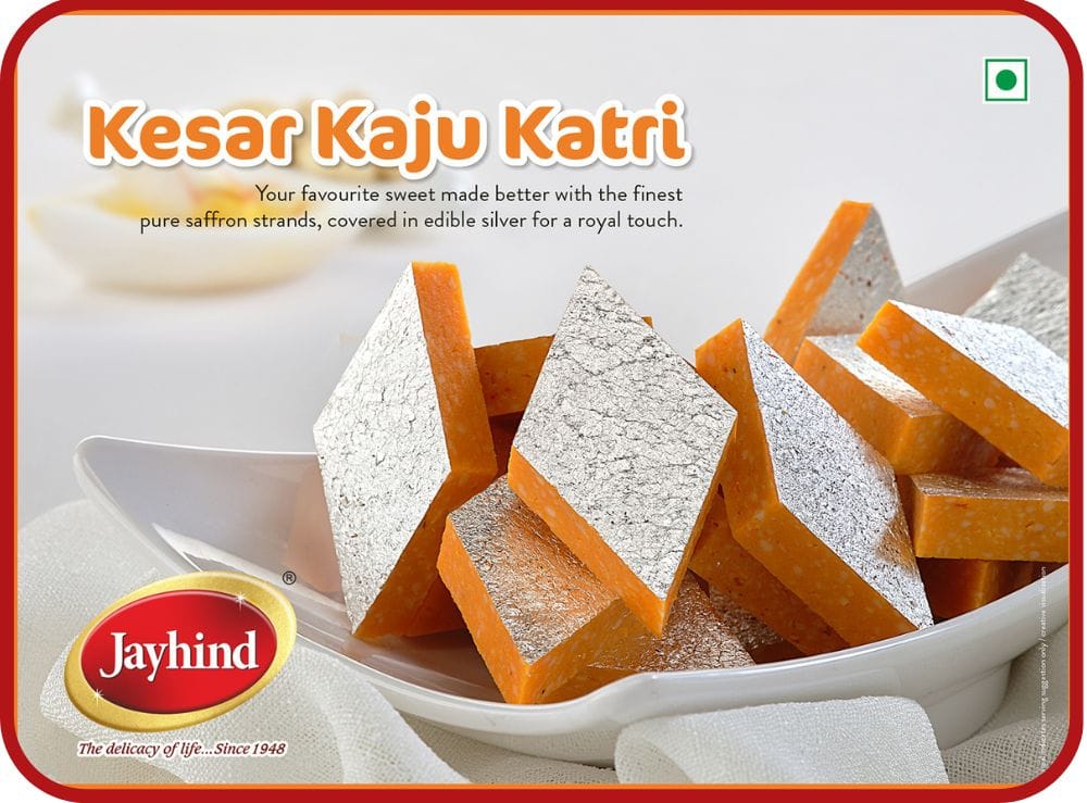 Jayhind Sweet's Kesar Kaju Katli