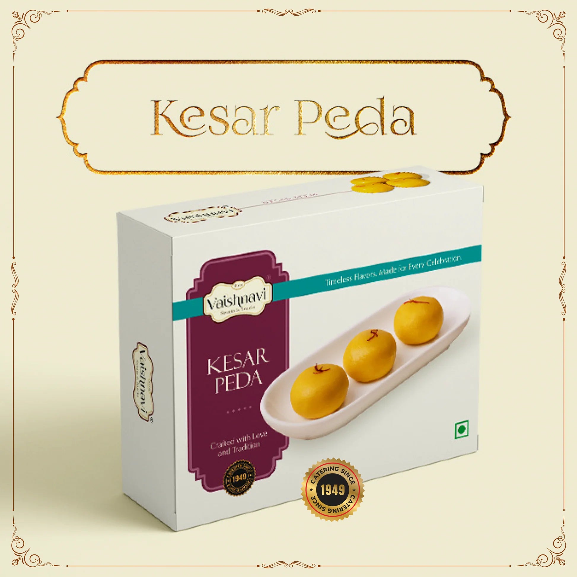 Shree Vaishnavi Sweets' Kesar Peda