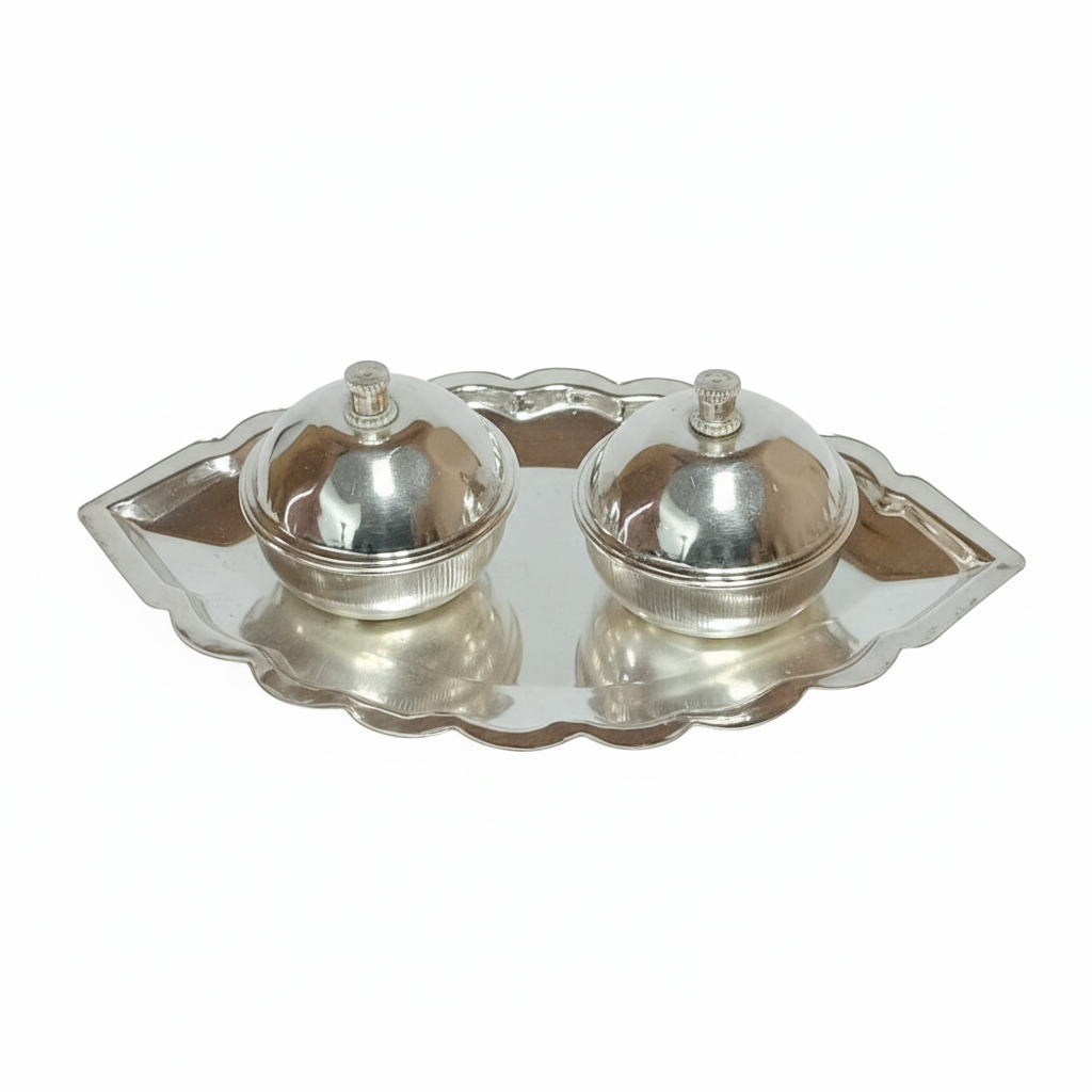 German Silver Kumkum -Leaf