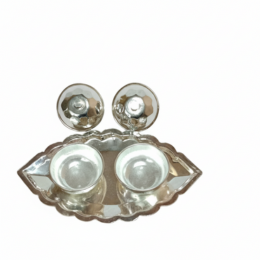 German Silver Kumkum -Leaf