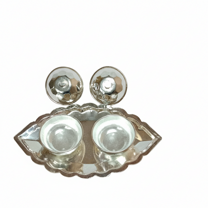 German Silver Kumkum -Leaf