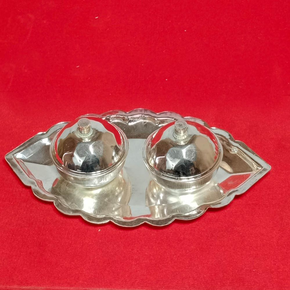 German Silver Kumkum -Leaf