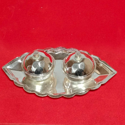 German Silver Kumkum -Leaf
