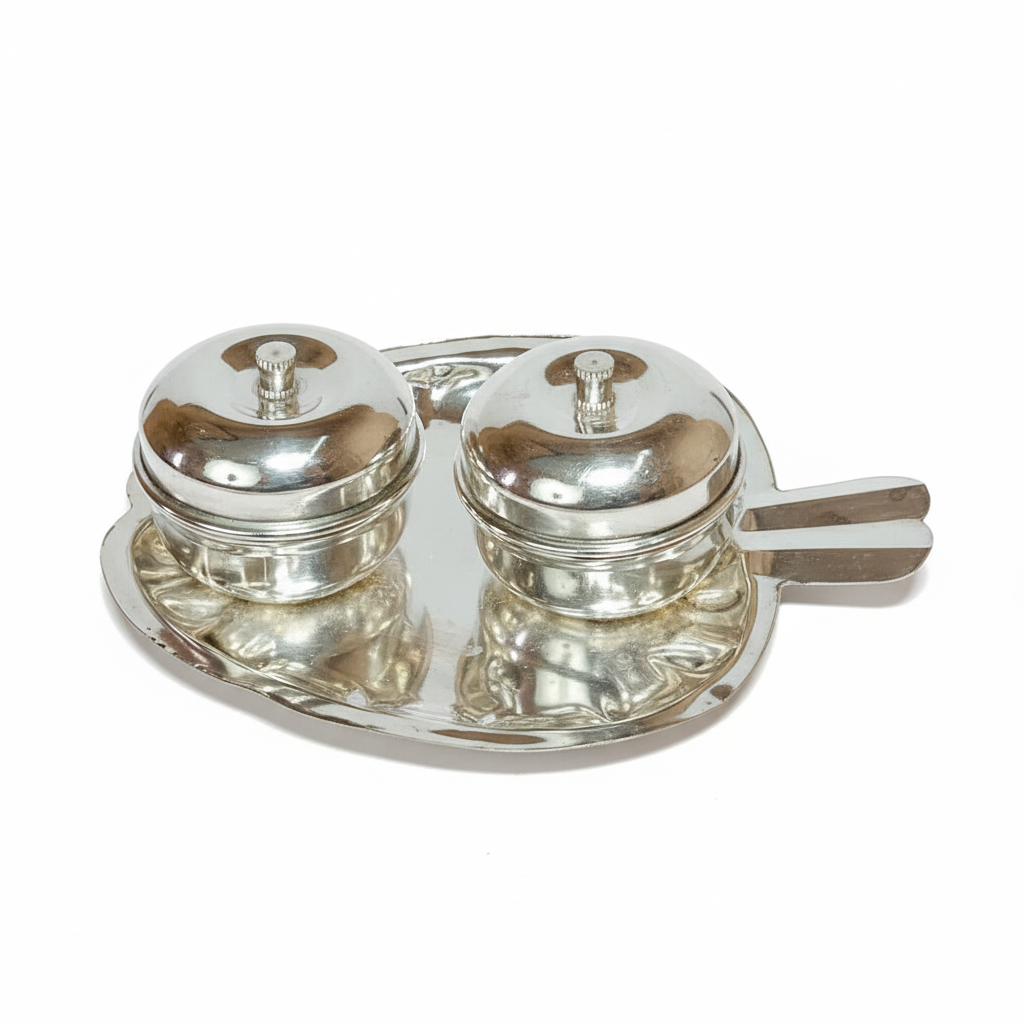 German Silver Kumkum - Apple