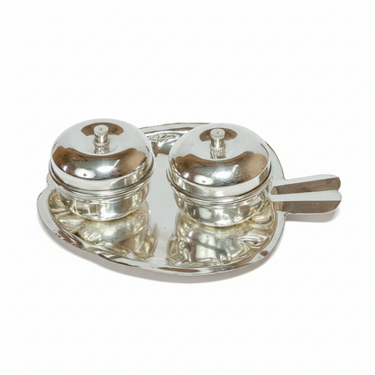 German Silver Kumkum - Apple