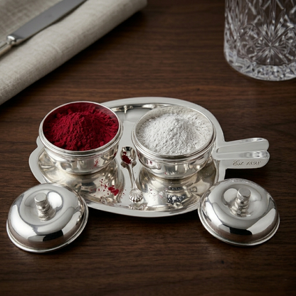 German Silver Kumkum - Apple