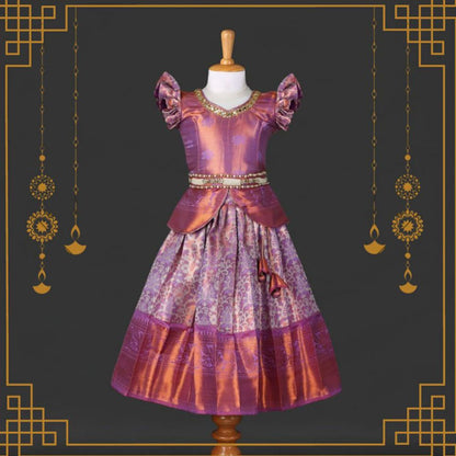 Varnatari's Lavender & Purple  Pavadai Set