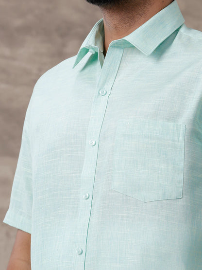 Ramraj's Cotton Rich Shirt with Matching Border Dhoti Set